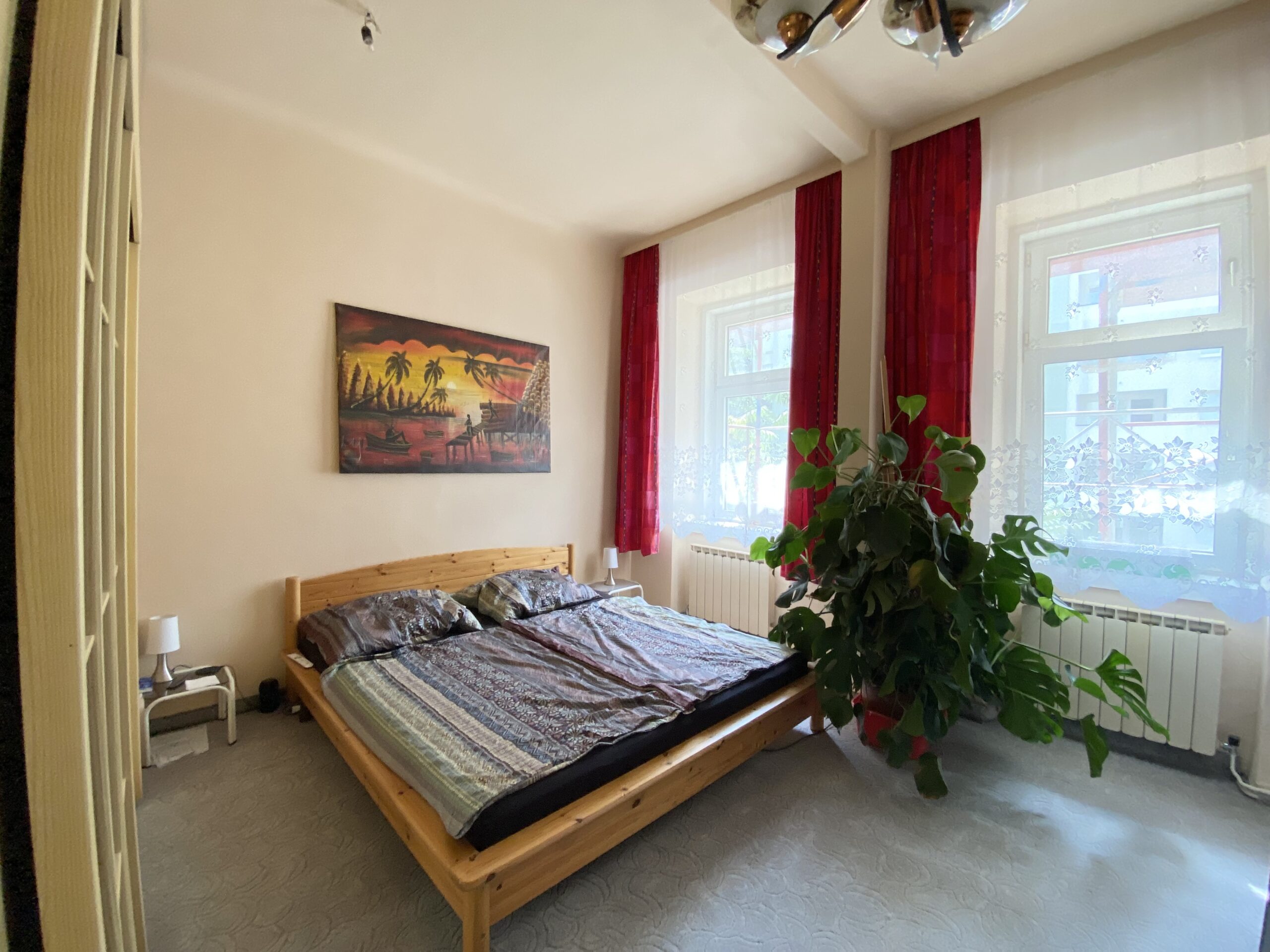 Schlafzimmer alt Vorhänge